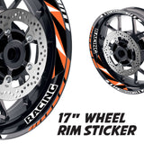 StickerBao Orange 17 inch GP12 Platinum Inner Edge Rim Sticker Universal Motorcycle Rim Wheel Decal Racing For Yamaha