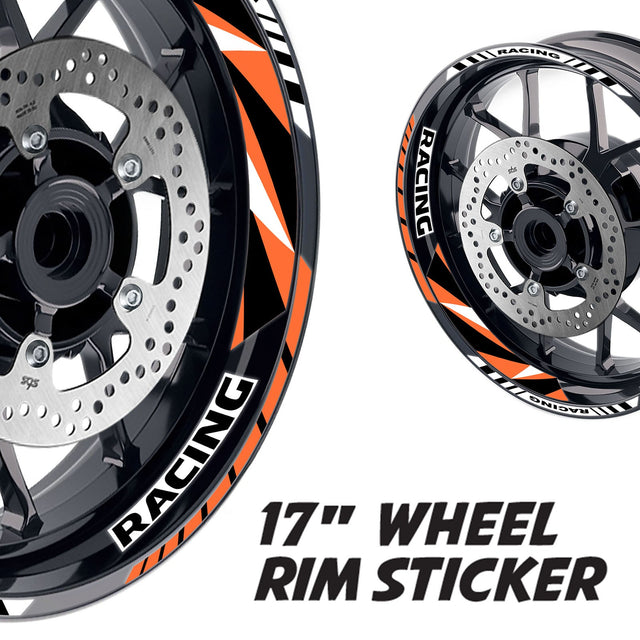 StickerBao Orange 17 inch GP12 Platinum Inner Edge Rim Sticker Universal Motorcycle Rim Wheel Decal Racing For Aprilia
