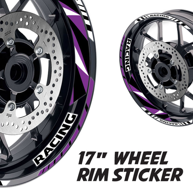 StickerBao Purple 17 inch GP12 Platinum Inner Edge Rim Sticker Universal Motorcycle Rim Wheel Decal Racing For Honda