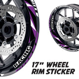 StickerBao Purple 17 inch GP12 Platinum Inner Edge Rim Sticker Universal Motorcycle Rim Wheel Decal Racing For Yamaha