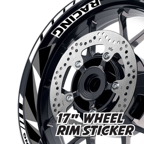 StickerBao White 17 inch GP12 Platinum Inner Edge Rim Sticker Universal Motorcycle Rim Wheel Decal Racing For Ducati