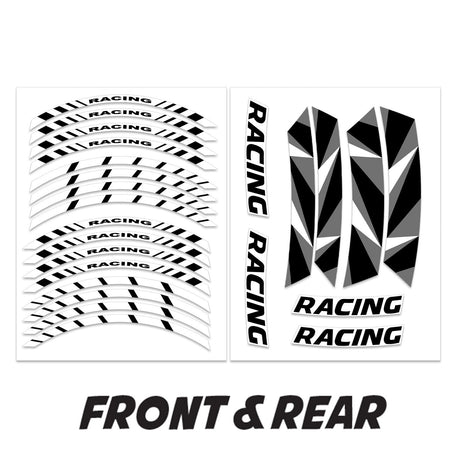 StickerBao White 17 inch GP12 Platinum Inner Edge Rim Sticker Universal Motorcycle Rim Wheel Decal Racing For Honda