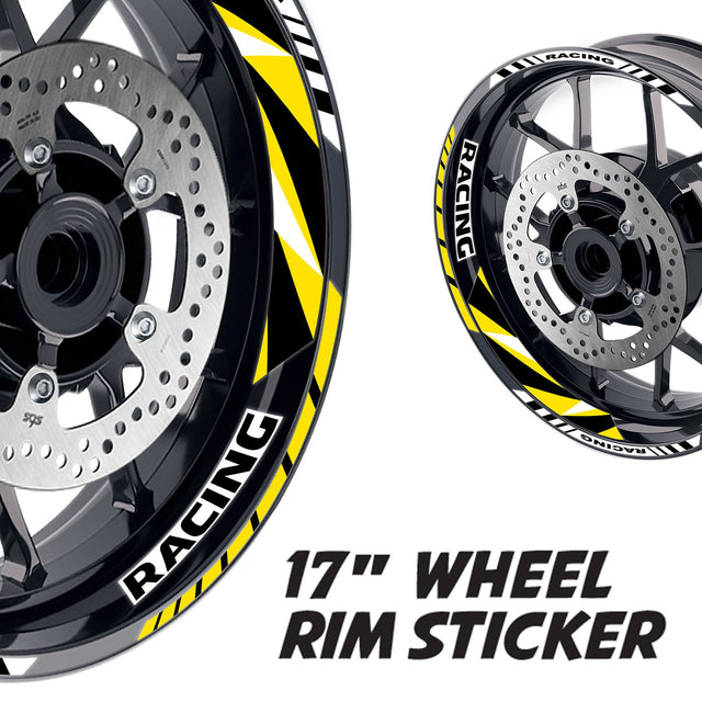 StickerBao Yellow 17 inch GP12 Platinum Inner Edge Rim Sticker Universal Motorcycle Rim Wheel Decal Racing For Aprilia