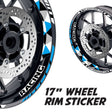 StickerBao Aqua 17 inch GP13 Platinum Inner Edge Rim Sticker Universal Motorcycle Rim Wheel Decal Racing For Yamaha