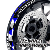 StickerBao Blue 17 inch GP13 Platinum Inner Edge Rim Sticker Universal Motorcycle Rim Wheel Decal Racing For Triumph