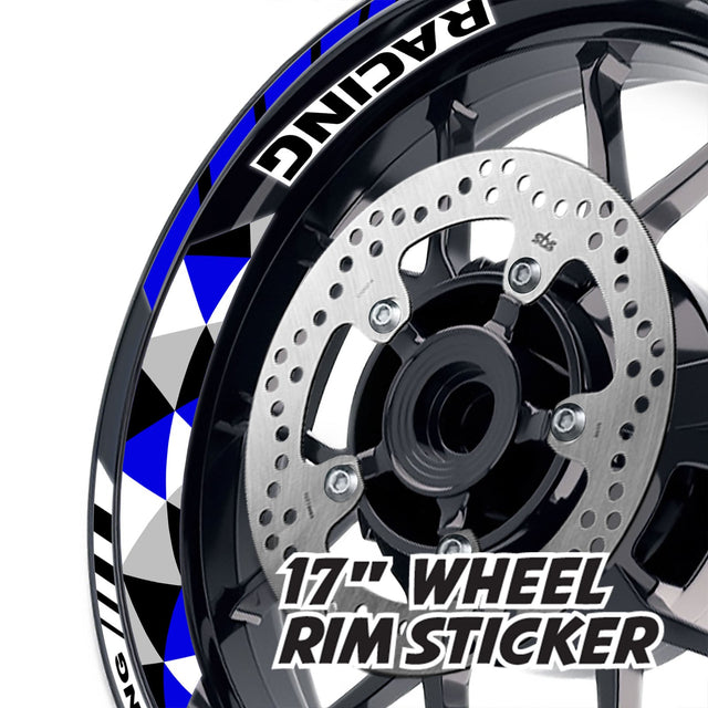StickerBao Blue 17 inch GP13 Platinum Inner Edge Rim Sticker Universal Motorcycle Rim Wheel Decal Racing For Aprilia