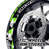 StickerBao Green 17 inch GP13 Platinum Inner Edge Rim Sticker Universal Motorcycle Rim Wheel Decal Racing For Triumph