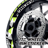 StickerBao Light Green 17 inch GP13 Platinum Inner Edge Rim Sticker Universal Motorcycle Rim Wheel Decal Racing For Aprilia