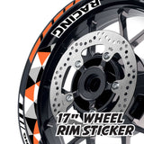 StickerBao Orange 17 inch GP13 Platinum Inner Edge Rim Sticker Universal Motorcycle Rim Wheel Decal Racing For Yamaha