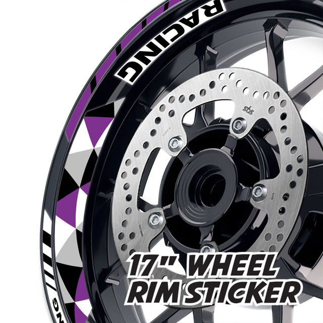 StickerBao Purple 17 inch GP13 Platinum Inner Edge Rim Sticker Universal Motorcycle Rim Wheel Decal Racing For Yamaha