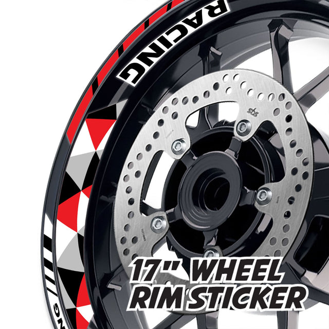 StickerBao Red 17 inch GP13 Platinum Inner Edge Rim Sticker Universal Motorcycle Rim Wheel Decal Racing For Aprilia
