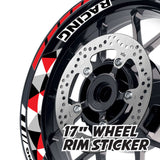 StickerBao Red 17 inch GP13 Platinum Inner Edge Rim Sticker Universal Motorcycle Rim Wheel Decal Racing For Suzuki