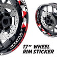 StickerBao Red 17 inch GP13 Platinum Inner Edge Rim Sticker Universal Motorcycle Rim Wheel Decal Racing For Ducati