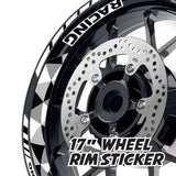 StickerBao White 17 inch GP13 Platinum Inner Edge Rim Sticker Universal Motorcycle Rim Wheel Decal Racing For Yamaha