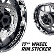 StickerBao White 17 inch GP13 Platinum Inner Edge Rim Sticker Universal Motorcycle Rim Wheel Decal Racing For Yamaha