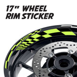 StickerBao Light Green 17 inch GP14 Platinum Inner Edge Rim Sticker Universal Motorcycle Rim Wheel Decal Racing For Triumph