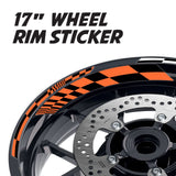 StickerBao Orange 17 inch GP14 Platinum Inner Edge Rim Sticker Universal Motorcycle Rim Wheel Decal Racing For Yamaha