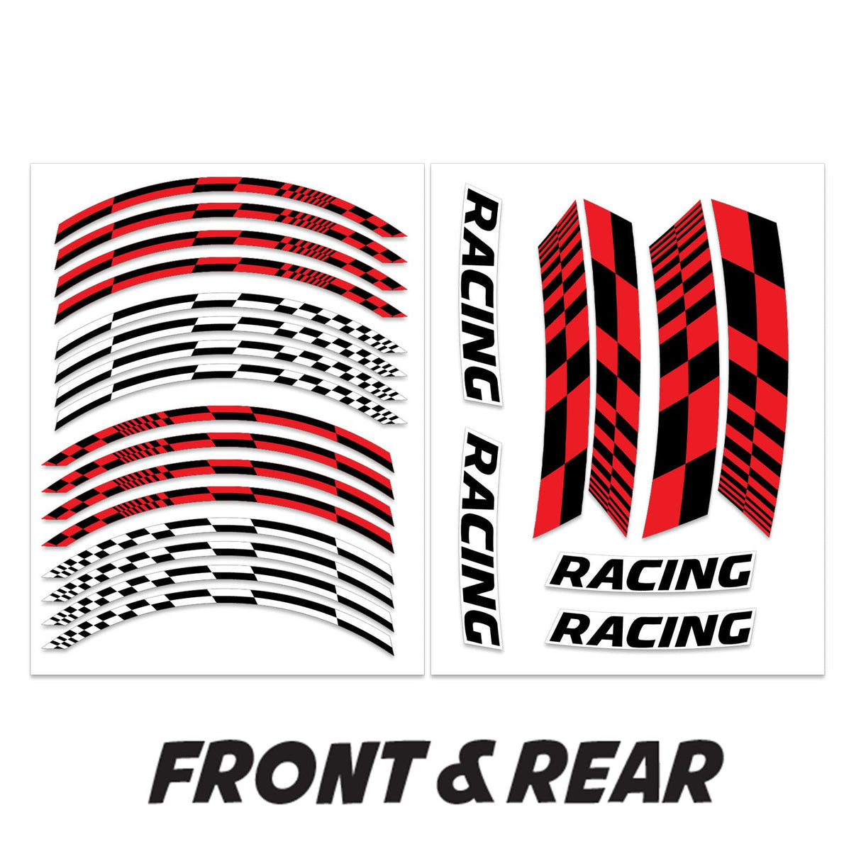 StickerBao Red 17 inch GP14 Platinum Inner Edge Rim Sticker Universal Motorcycle Rim Wheel Decal Racing For Yamaha