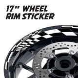 StickerBao White 17 inch GP14 Platinum Inner Edge Rim Sticker Universal Motorcycle Rim Wheel Decal Racing For Aprilia