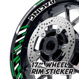 StickerBao Dark Green 17 inch GP16 Platinum Inner Edge Rim Sticker Universal Motorcycle Rim Wheel Decal Racing For Suzuki
