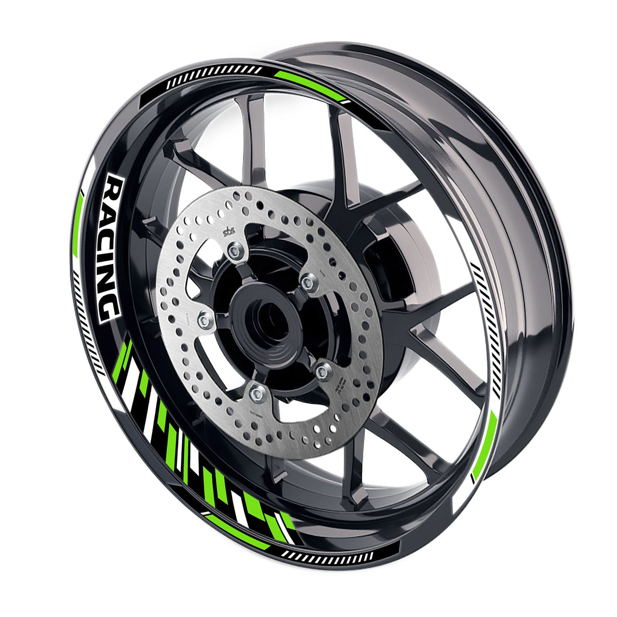 Universal 17 inch Motorcycle GP16 Platinum Inner Edge Rim Sticker Racing Rim Wheel Decal For Kawasaki - StickerBao Wheel Sticker Store
