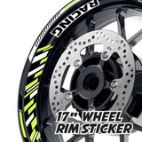 StickerBao Light Green 17 inch GP16 Platinum Inner Edge Rim Sticker Universal Motorcycle Rim Wheel Decal Racing For Honda