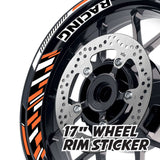 StickerBao Orange 17 inch GP16 Platinum Inner Edge Rim Sticker Universal Motorcycle Rim Wheel Decal Racing For Yamaha