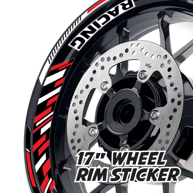 StickerBao Red 17 inch GP16 Platinum Inner Edge Rim Sticker Universal Motorcycle Rim Wheel Decal Racing For Triumph