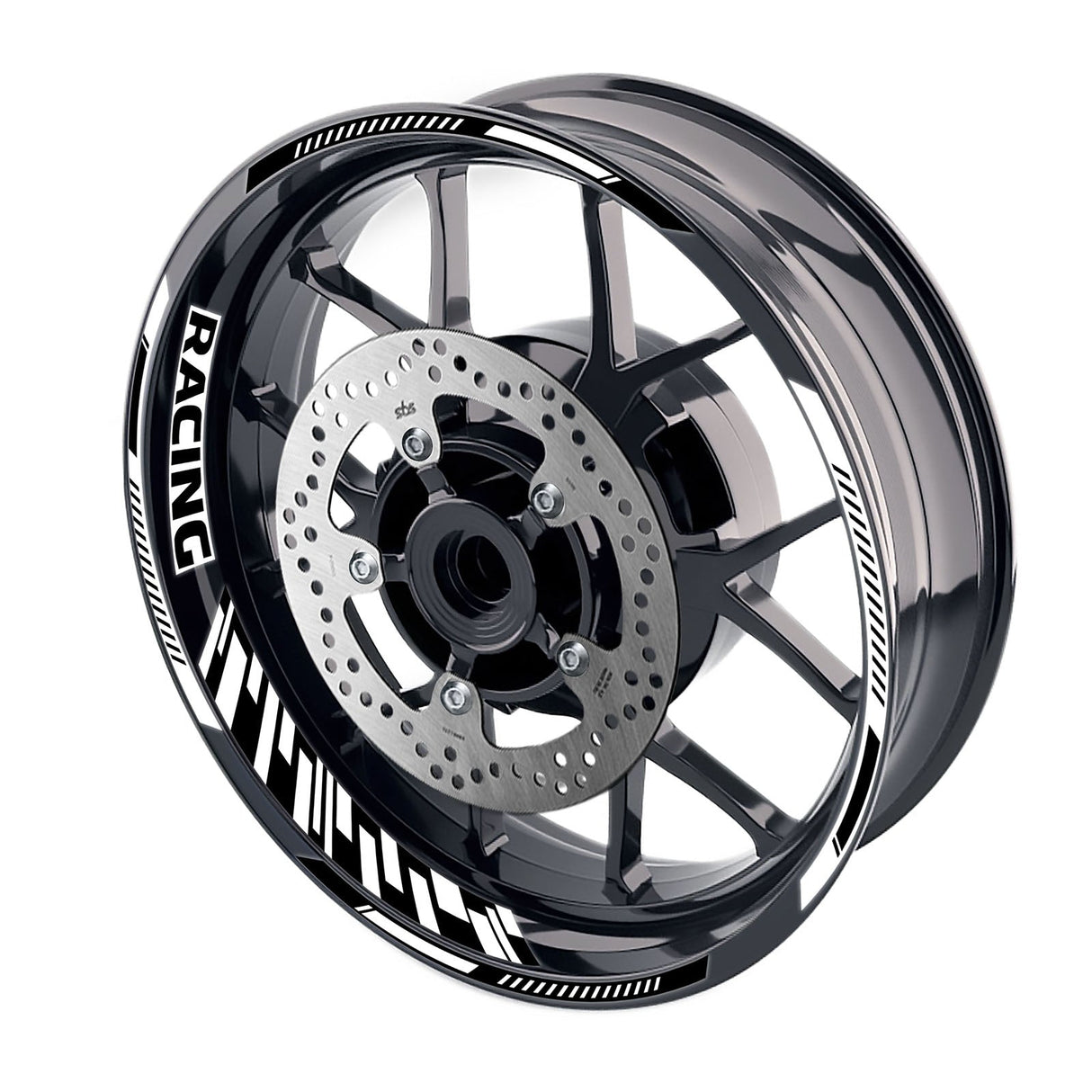 Universal 17 inch Motorcycle GP16 Platinum Inner Edge Rim Sticker Racing Rim Wheel Decal For Kawasaki - StickerBao Wheel Sticker Store