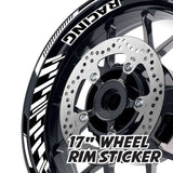 StickerBao White 17 inch GP16 Platinum Inner Edge Rim Sticker Universal Motorcycle Rim Wheel Decal Racing For Yamaha