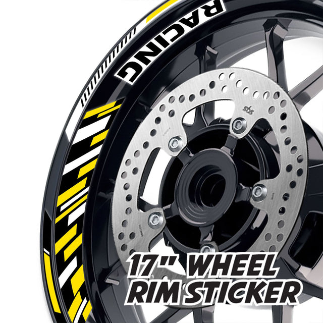 StickerBao Yellow 17 inch GP16 Platinum Inner Edge Rim Sticker Universal Motorcycle Rim Wheel Decal Racing For Suzuki