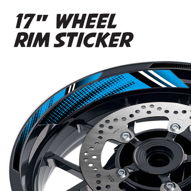 StickerBao Aqua 17 inch GP17 Platinum Inner Edge Rim Sticker Universal Motorcycle Rim Wheel Decal Racing For Honda