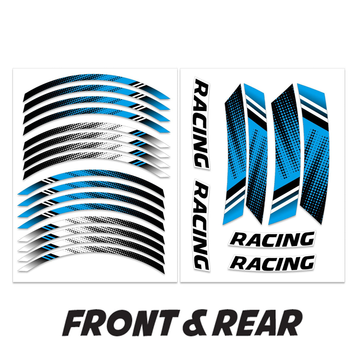 StickerBao Aqua 17 inch GP17 Platinum Inner Edge Rim Sticker Universal Motorcycle Rim Wheel Decal Racing For Suzuki