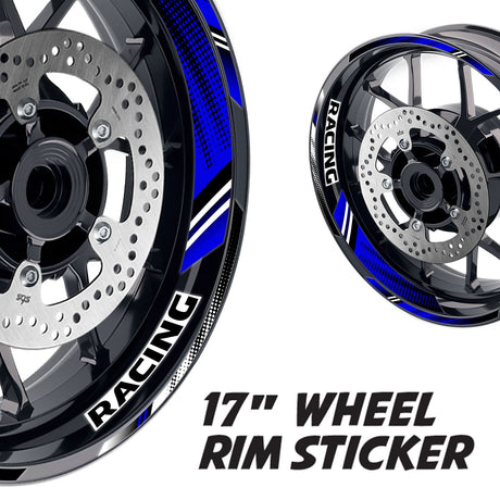 StickerBao Blue 17 inch GP17 Platinum Inner Edge Rim Sticker Universal Motorcycle Rim Wheel Decal Racing For Yamaha