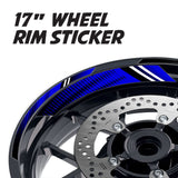 StickerBao Blue 17 inch GP17 Platinum Inner Edge Rim Sticker Universal Motorcycle Rim Wheel Decal Racing For Honda
