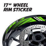 StickerBao Green 17 inch GP17 Platinum Inner Edge Rim Sticker Universal Motorcycle Rim Wheel Decal Racing For Yamaha