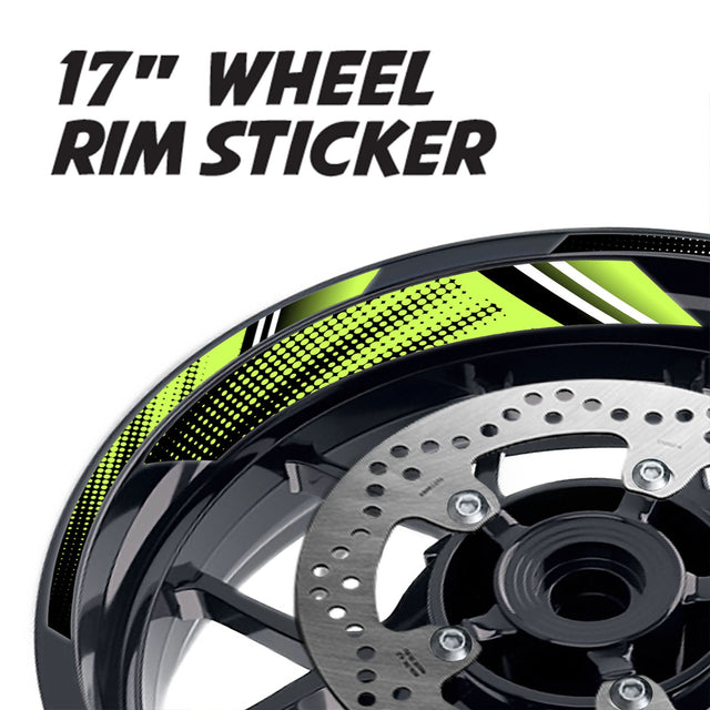 StickerBao Light Green 17 inch GP17 Platinum Inner Edge Rim Sticker Universal Motorcycle Rim Wheel Decal Racing For Triumph