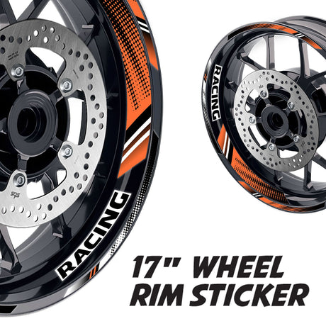 StickerBao Orange 17 inch GP17 Platinum Inner Edge Rim Sticker Universal Motorcycle Rim Wheel Decal Racing For Triumph