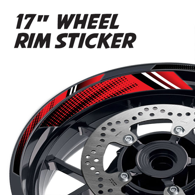 StickerBao Red 17 inch GP17 Platinum Inner Edge Rim Sticker Universal Motorcycle Rim Wheel Decal Racing For Honda