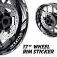 StickerBao White 17 inch GP17 Platinum Inner Edge Rim Sticker Universal Motorcycle Rim Wheel Decal Racing For Yamaha