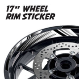 StickerBao White 17 inch GP17 Platinum Inner Edge Rim Sticker Universal Motorcycle Rim Wheel Decal Racing For Kawasaki