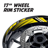 StickerBao Yellow 17 inch GP17 Platinum Inner Edge Rim Sticker Universal Motorcycle Rim Wheel Decal Racing For Kawasaki