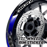 StickerBao Blue 17 inch GP18 Platinum Inner Edge Rim Sticker Universal Motorcycle Rim Wheel Decal Racing For Kawasaki