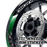 StickerBao Dark Green 17 inch GP18 Platinum Inner Edge Rim Sticker Universal Motorcycle Rim Wheel Decal Racing For Honda