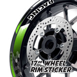 StickerBao Green 17 inch GP18 Platinum Inner Edge Rim Sticker Universal Motorcycle Rim Wheel Decal Racing For Aprilia