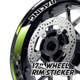 StickerBao Light Green 17 inch GP18 Platinum Inner Edge Rim Sticker Universal Motorcycle Rim Wheel Decal Racing For Triumph