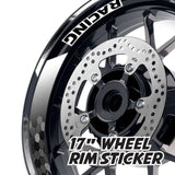 StickerBao White 17 inch GP18 Platinum Inner Edge Rim Sticker Universal Motorcycle Rim Wheel Decal Racing For Yamaha