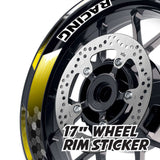 StickerBao Yellow 17 inch GP18 Platinum Inner Edge Rim Sticker Universal Motorcycle Rim Wheel Decal Racing For Yamaha