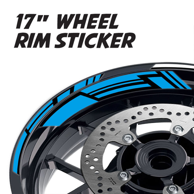 StickerBao Aqua 17 inch GP19 Platinum Inner Edge Rim Sticker Universal Motorcycle Rim Wheel Decal Racing For Honda