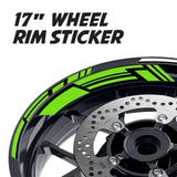StickerBao Green 17 inch GP19 Platinum Inner Edge Rim Sticker Universal Motorcycle Rim Wheel Decal Racing For Triumph